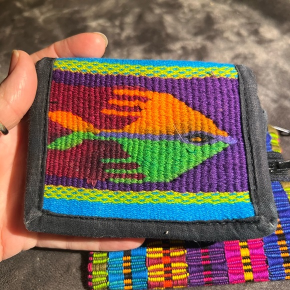 Laced tote, Mayan Fine Handcrafts - scarf wallet, coin purse bundle - Picture 10 of 12